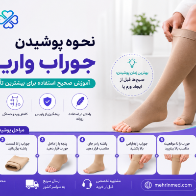 نحوه پوشیدن جوراب واریس